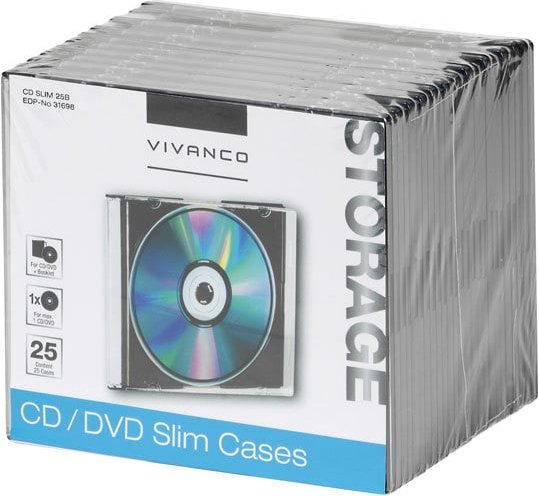 CD/DVD Slim Case, 25er Pack (31698)