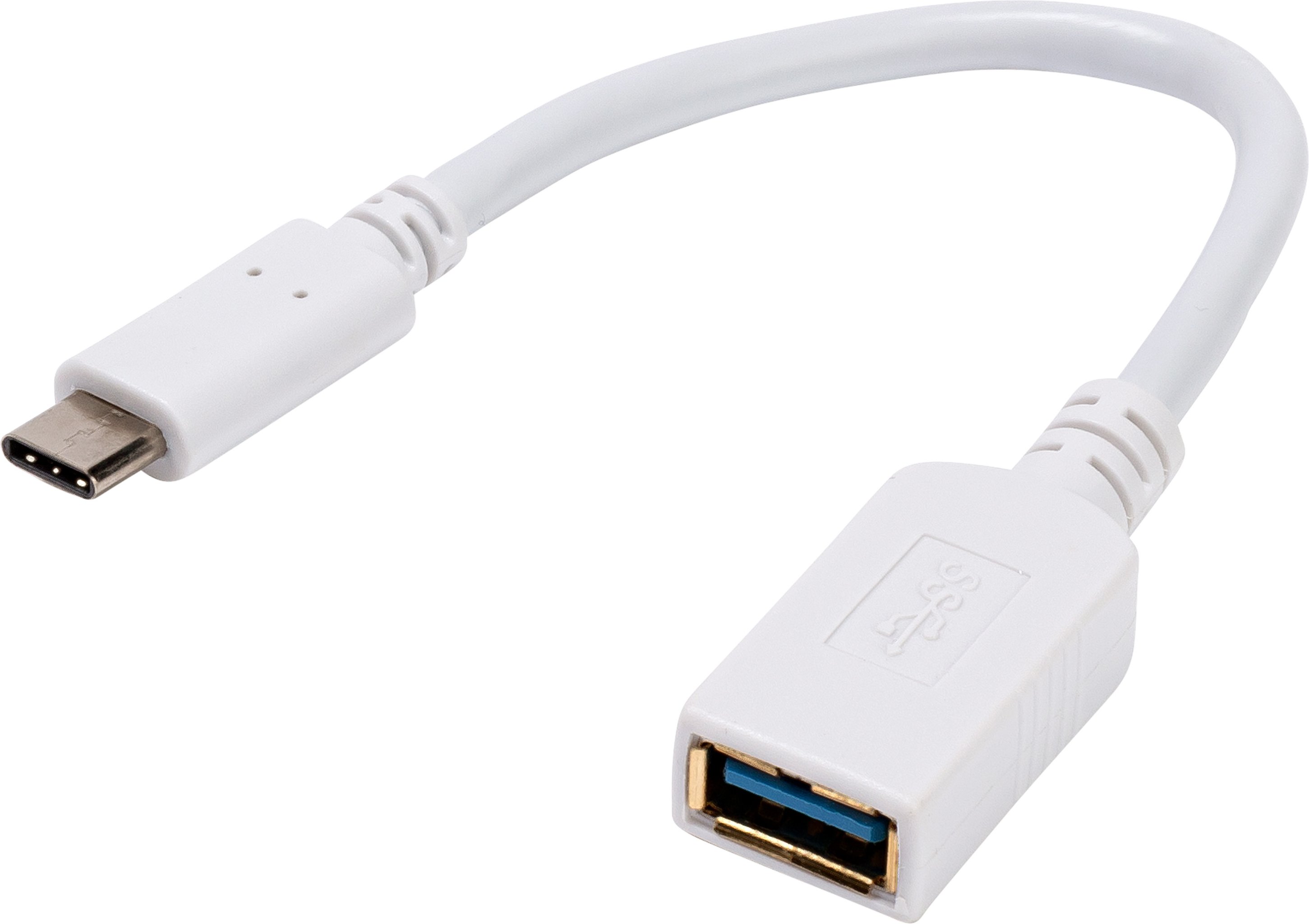 USB Type C Adapter, USB Type C Stecker USB 3.0 A Buchse, 0,1m (45284)