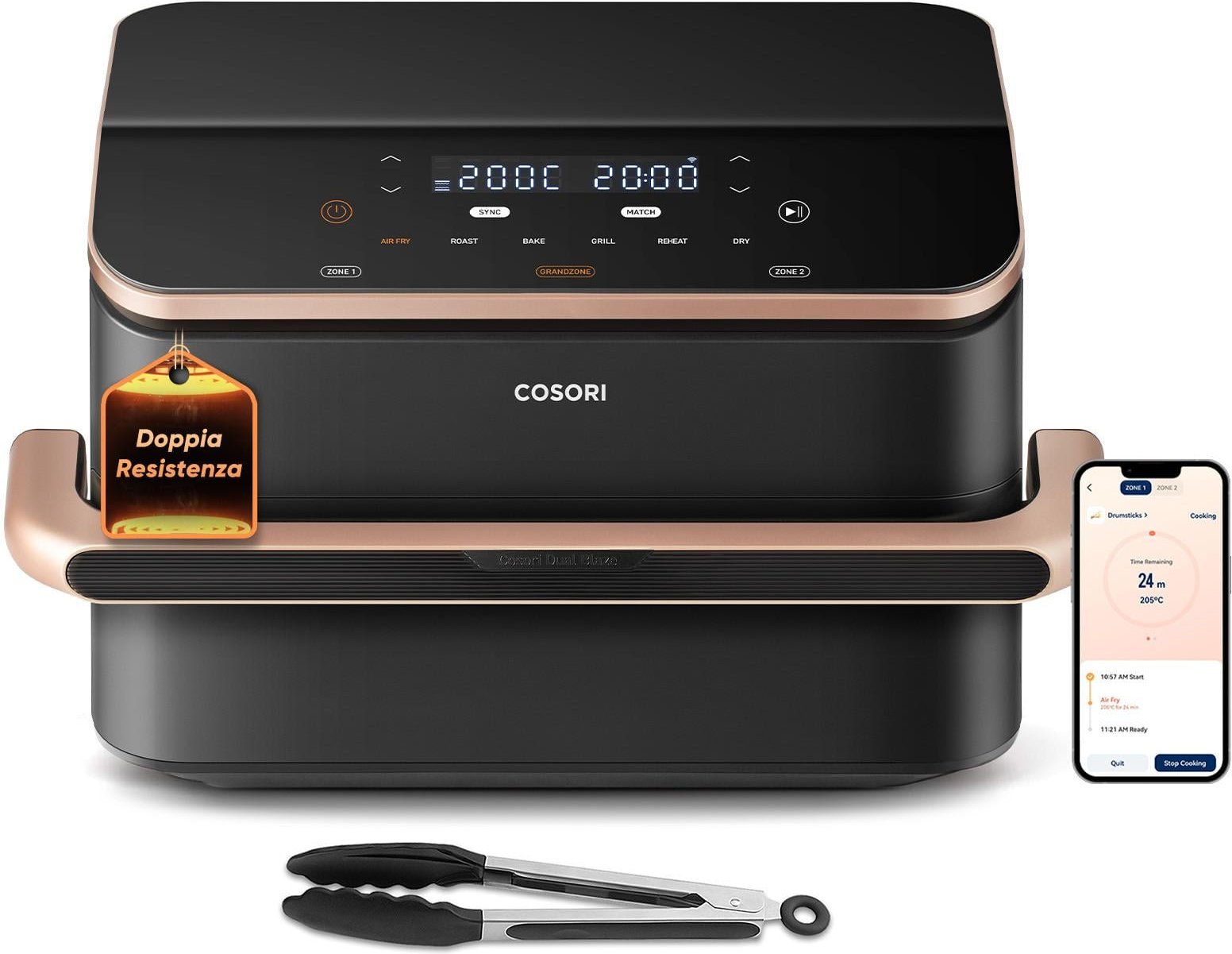 CAF-TF101S-AEUR Dual Blaze Heißluftfritteuse