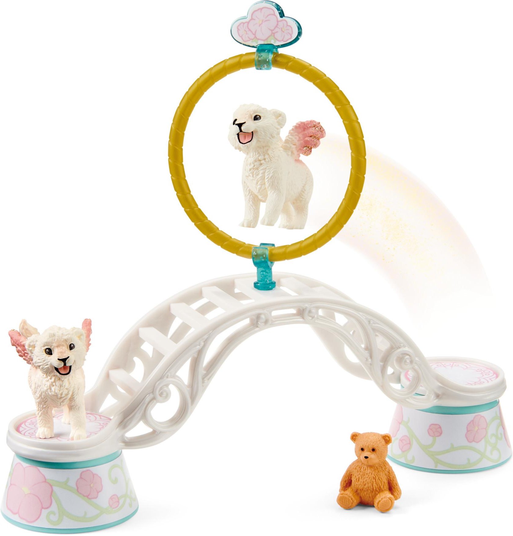 Training fuer gefluegelte Babyloewen Spielfiguren-Set