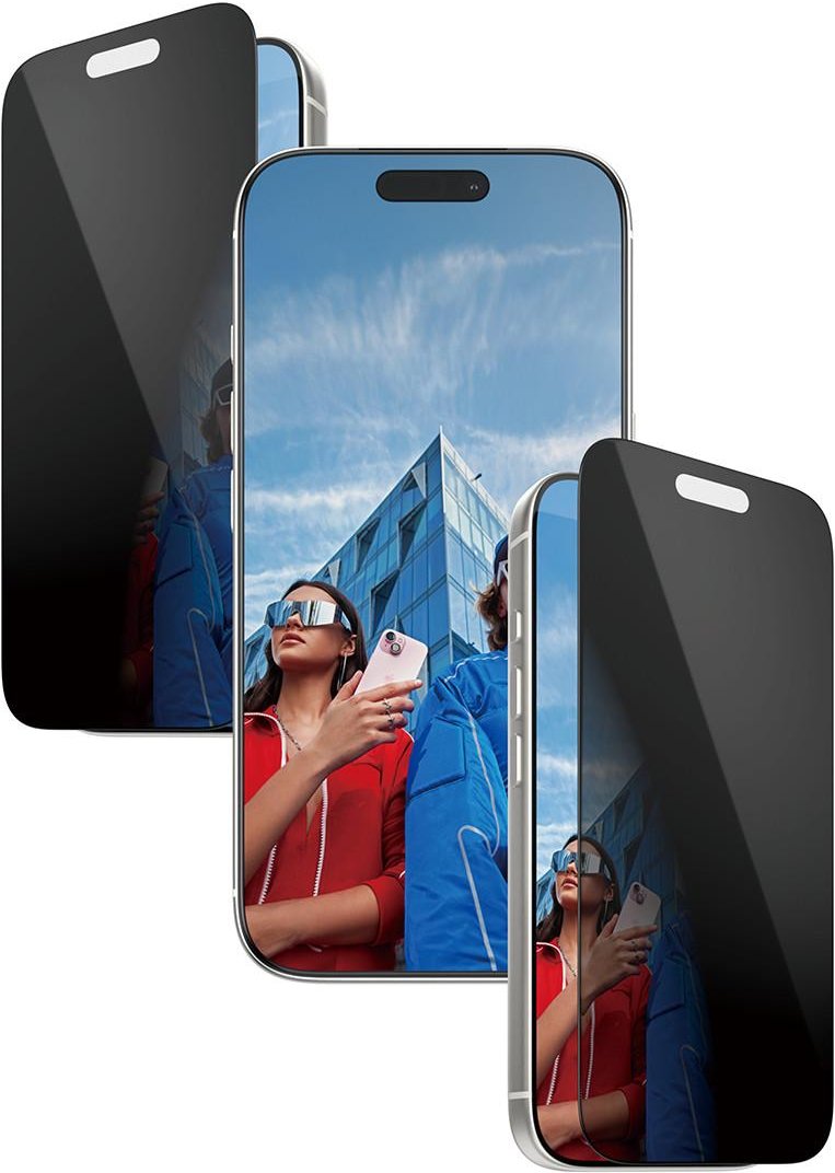 2-Way Privacy Displayschutz für iPhone 17 Pro, Ultra-Wide Fit mit EasyAligner