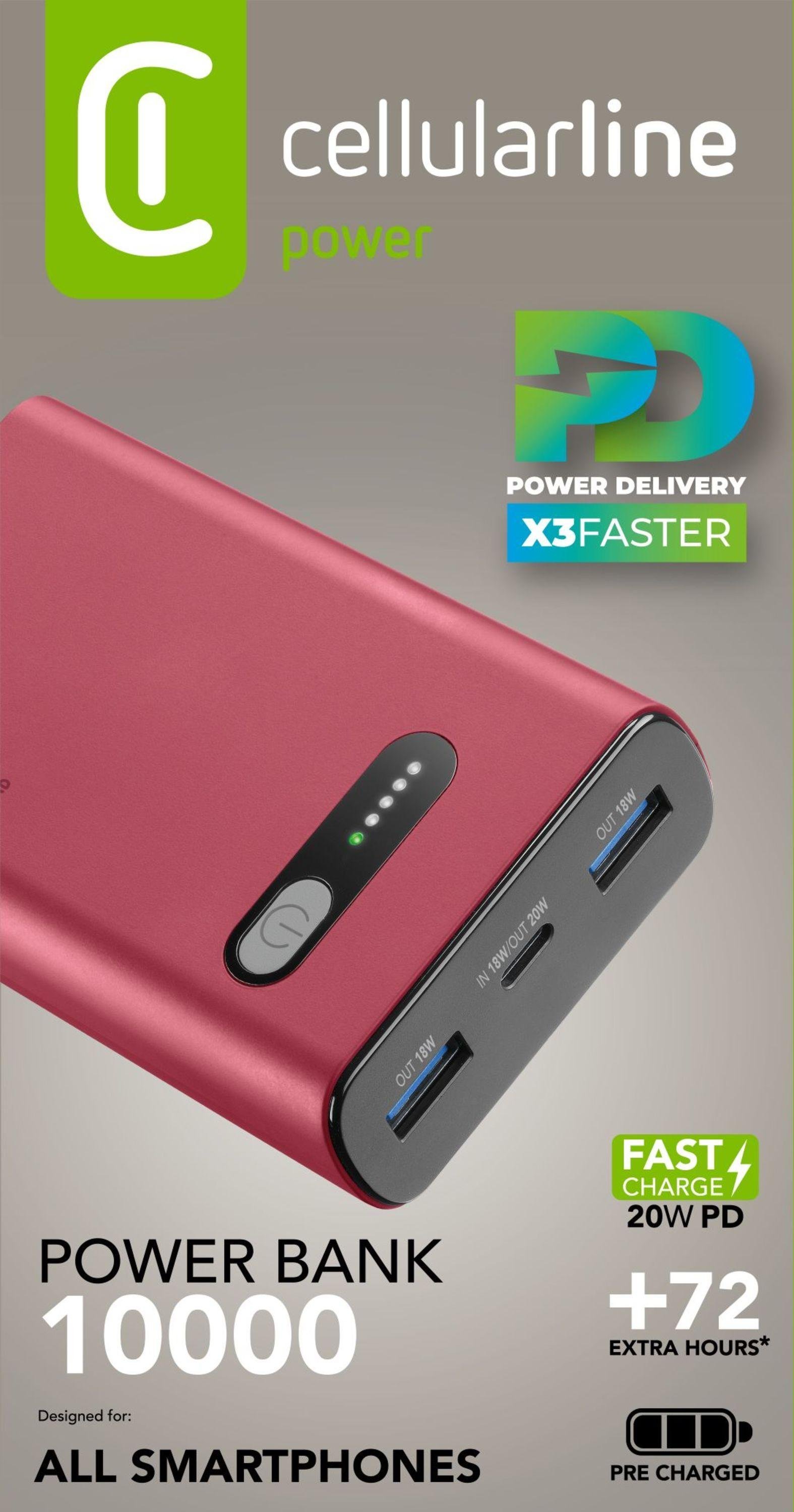 Power Bank Fast 10000 PD Red (60981)