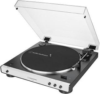 AT-LP60XBT weiß Vollautomatischer Stereo-Plattenspieler mit Riemenantrieb