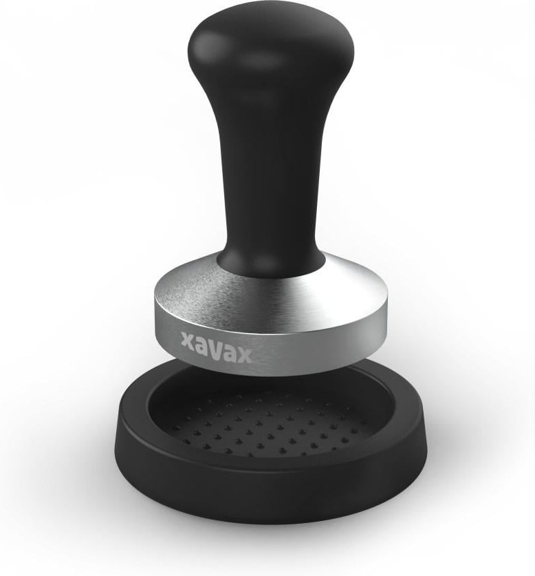 Tamping-Set, Tamper 58 mm, Edelstahl, mit Tampermatte, rutschfest, Schwarz (00111285)