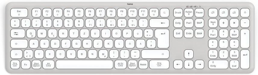 Thumbnail - Multi-Device-Tastatur "WK-550", kabellos, Funk u. Bluetooth®, WS, QWERTZ DE (00173064)