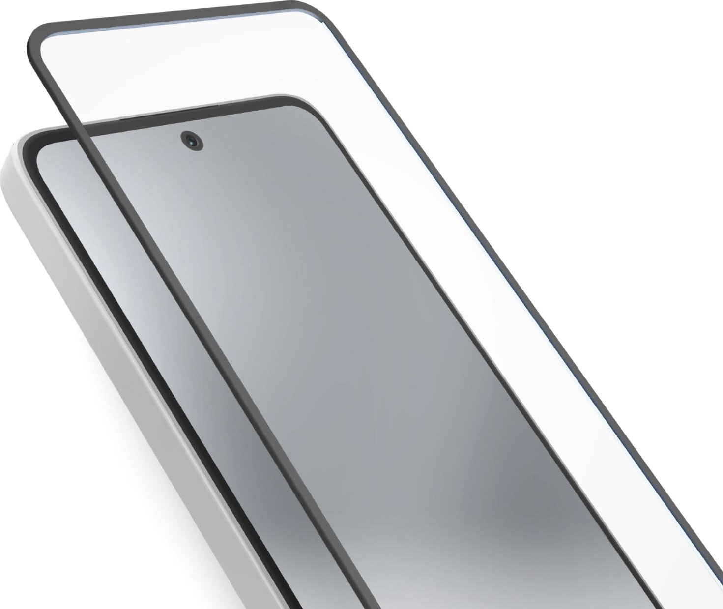 Glas Displayschutz Full Cover für Motorola Moto G75, Schwarz Schutzglas