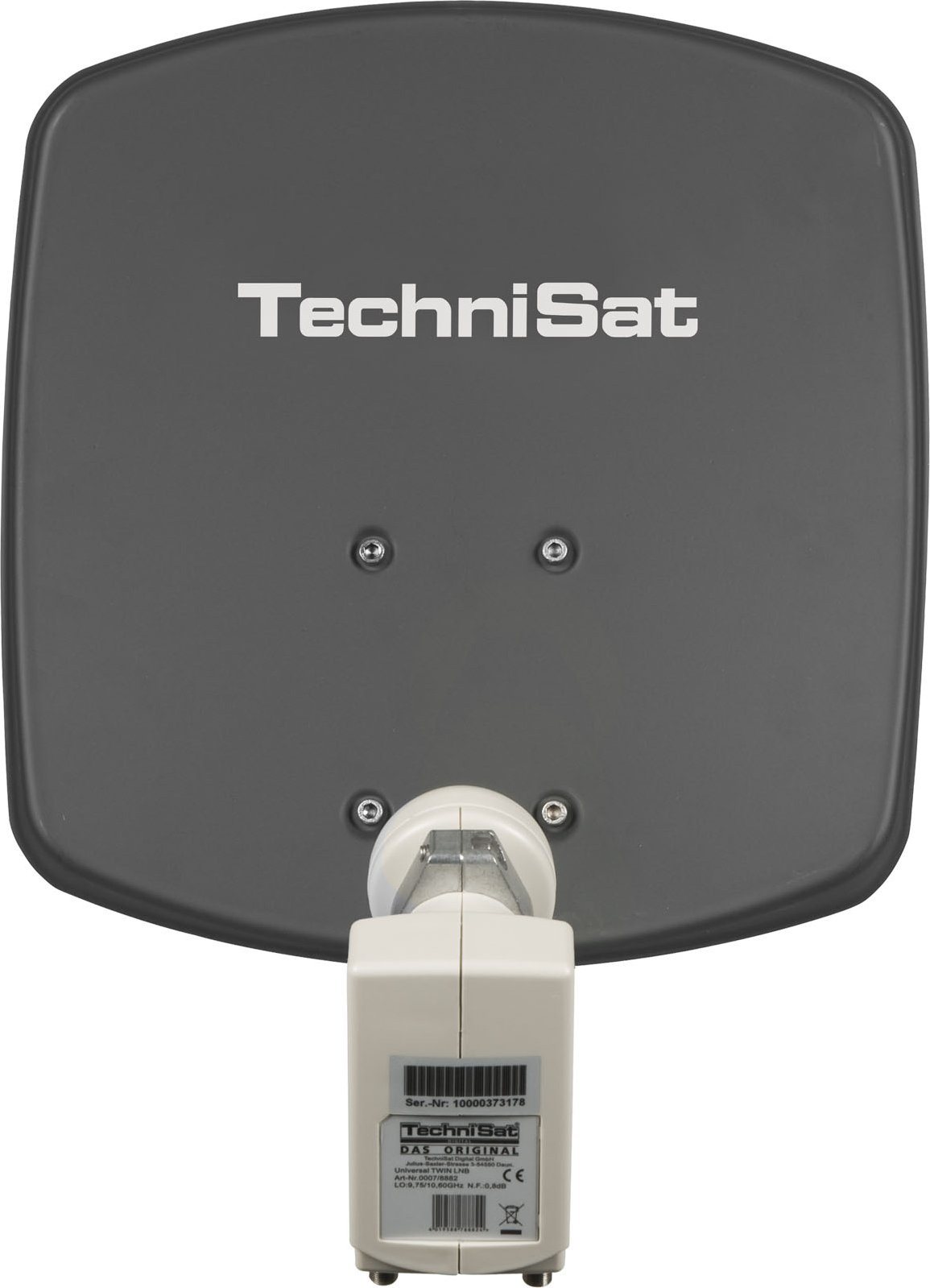 DigiDish 33 schiefergrau Satellitenschüssel 33 cm mit Twin LNB