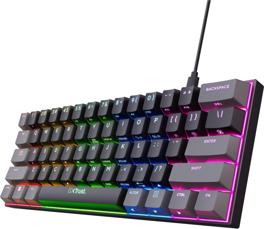 GXT 867 Acira mechanische Gaming-Tastatur, rote Switches, Schwarz