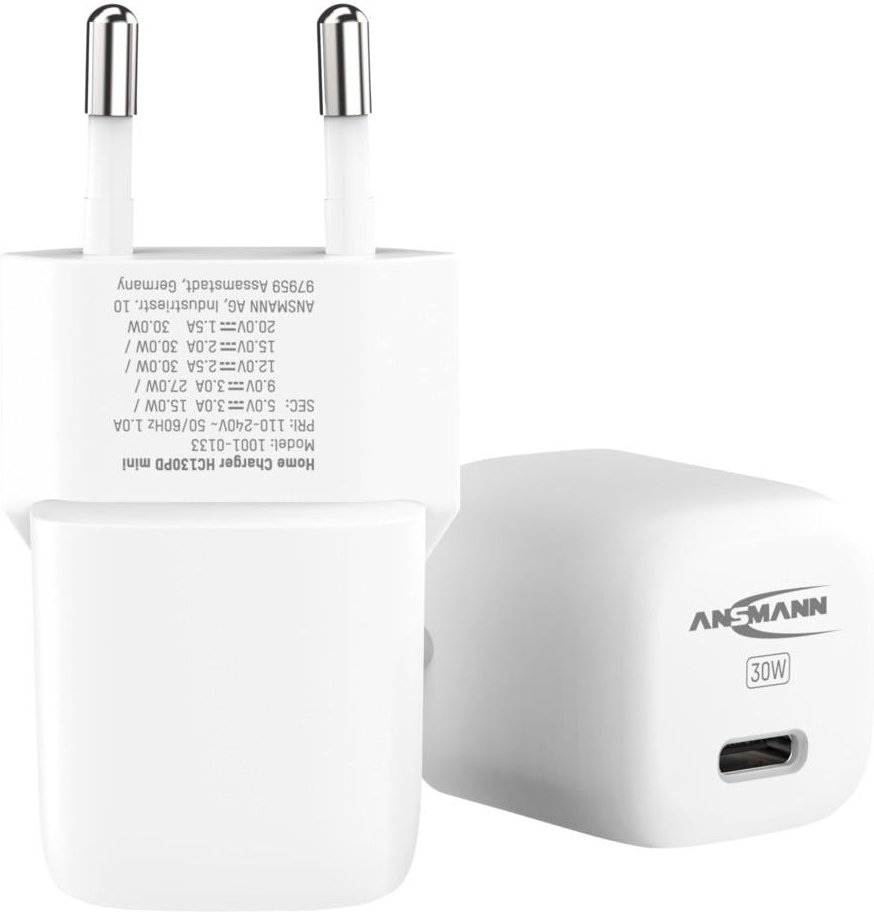 Home Charger HC130PD mini Ladegerät (USB-C), 3 A, 30 W, Weiß