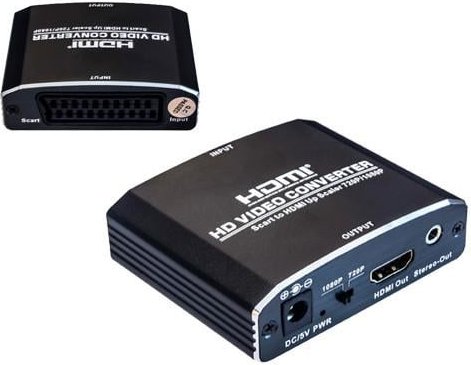 SCART-HDMI Adapter, Video und Audio analog auf HDMI bis 1080p@60Hz