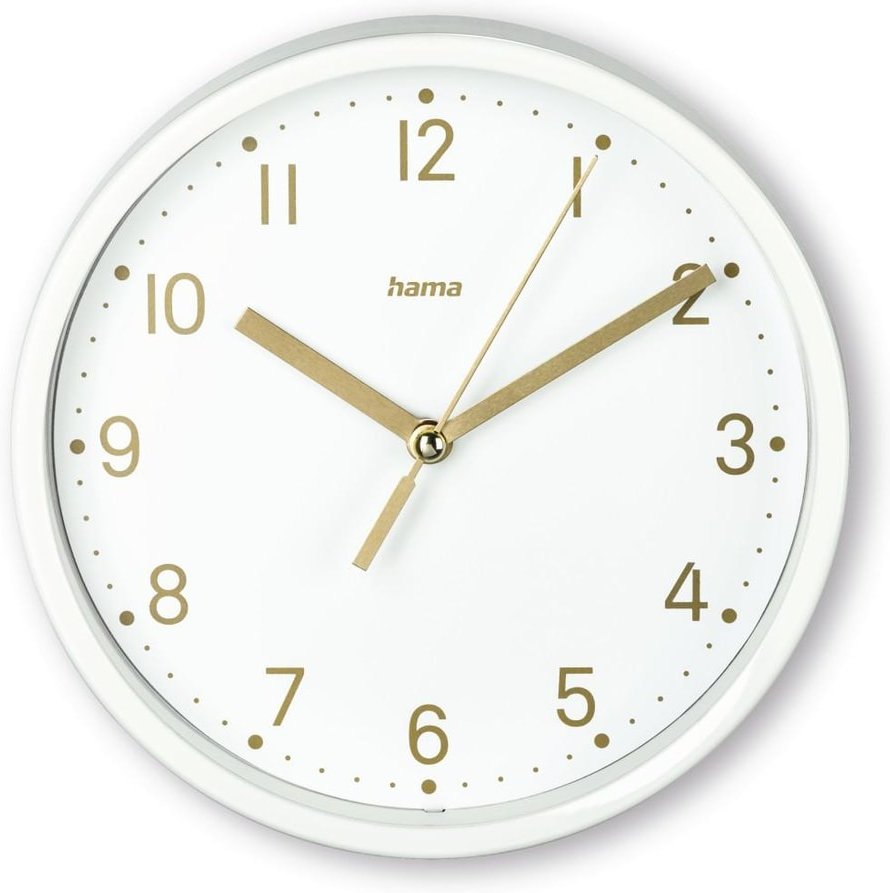 Tischuhr "Madeira", Ø 16 cm, geräuscharm, Weiß (00185869)