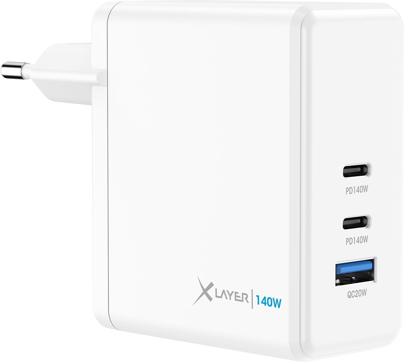 140W Power Charger weiß 2x USB-C 1x USB-A GaN-Technologie