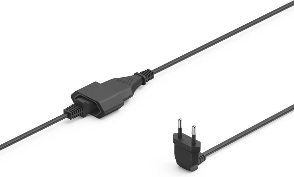 Verlängerungskabel mit gewinkeltem Eurostecker, für innen, 3 m, Schwarz (00223266) Verlängerungskabel