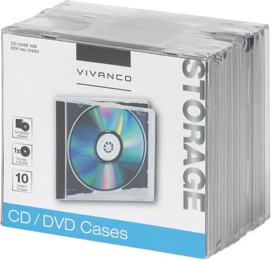 CD/DVD/ Jewel Case, 10er Pack (31693)