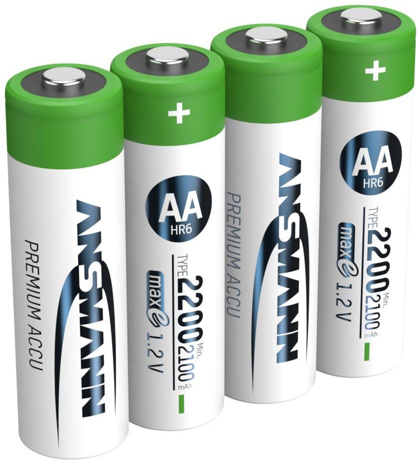 NiMH Akku Mignon AA Typ 2200 (min. 2100 mAh) maxE 4er Papierblister