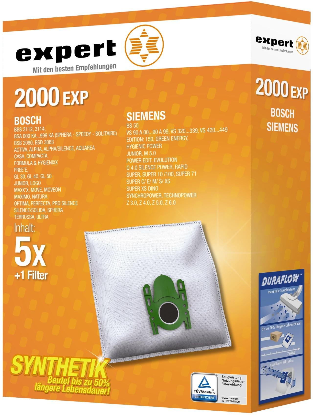 2000 EXP (5 Beutel) Staubsaugerbeutel