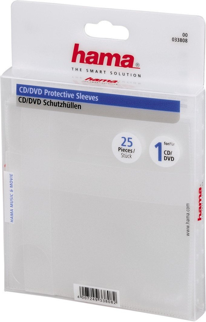 CD-/DVD-Schutzhüllen 25, Transparent (00033808)