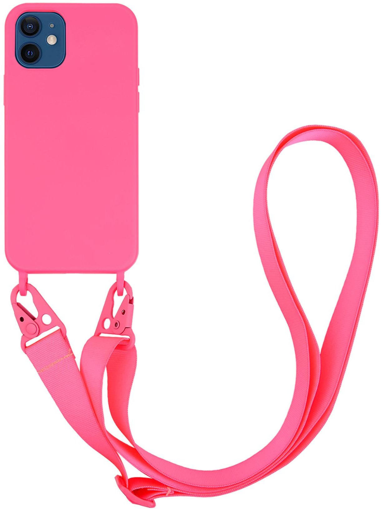 Necklace Cover, Silikon Schutzhülle mit Karabinerhaken und Handykette für iPhone 12, iPhone 12 Pro (62762) Handyhülle