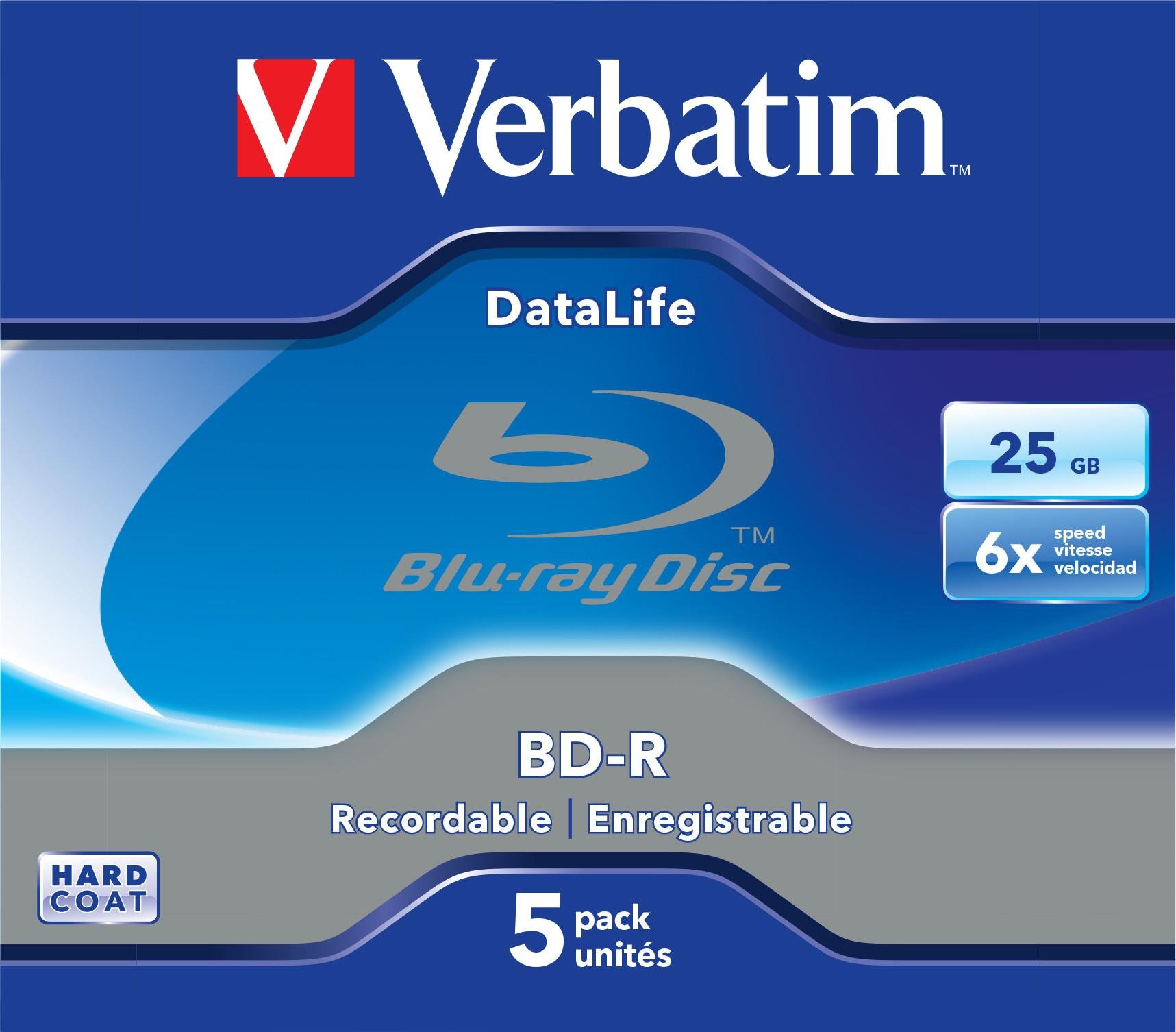 BD-R 25GB, 6x 5er-Pack Blu-Ray-Rohlinge