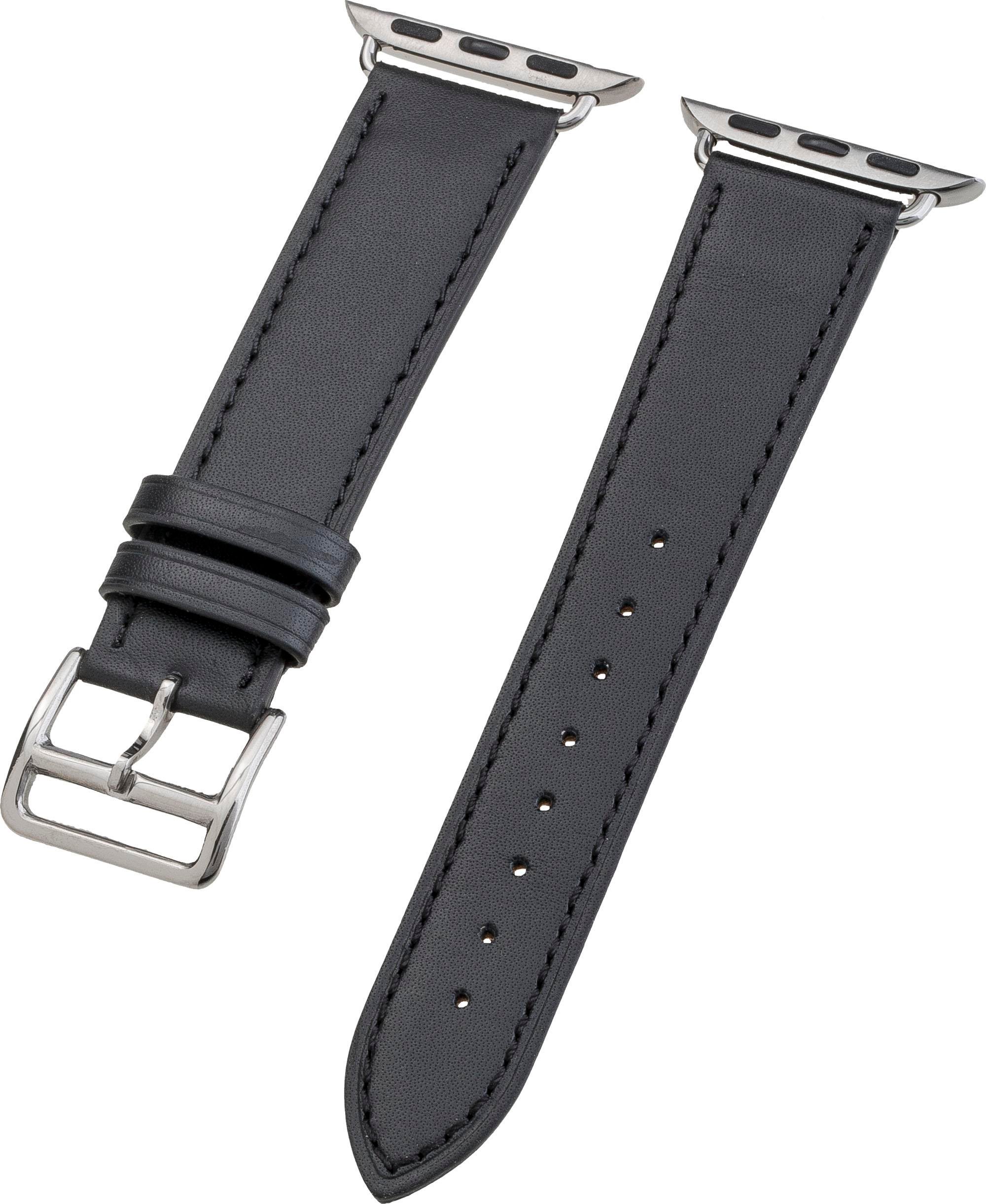 Watch Band für Apple Watch 41/40mm (Series 4-9), 38mm (Series 1-3) Leather Black (17263)