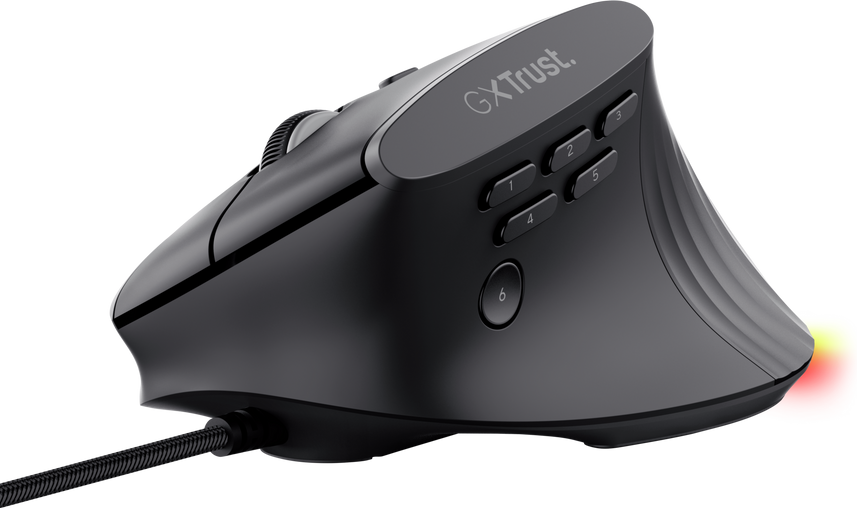 GXT 145 Rexxa Ergonomische Gaming-Maus mit Beleuchtung, Schwarz