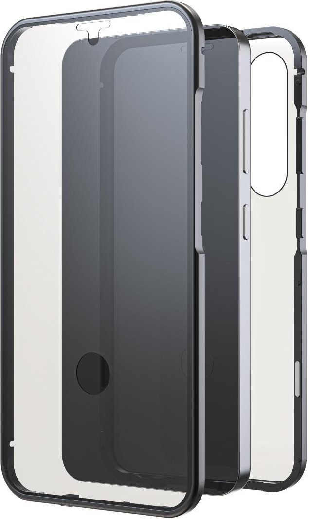 Cover "360° Glass" für Samsung Galaxy S24, Schwarz (00226137) Handyhülle