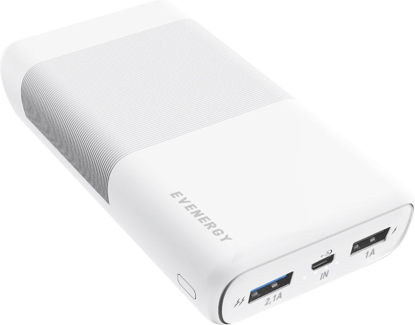 Fast Charge Power Bank 20.000 mAh mit 2 USB-Ports, Weiß