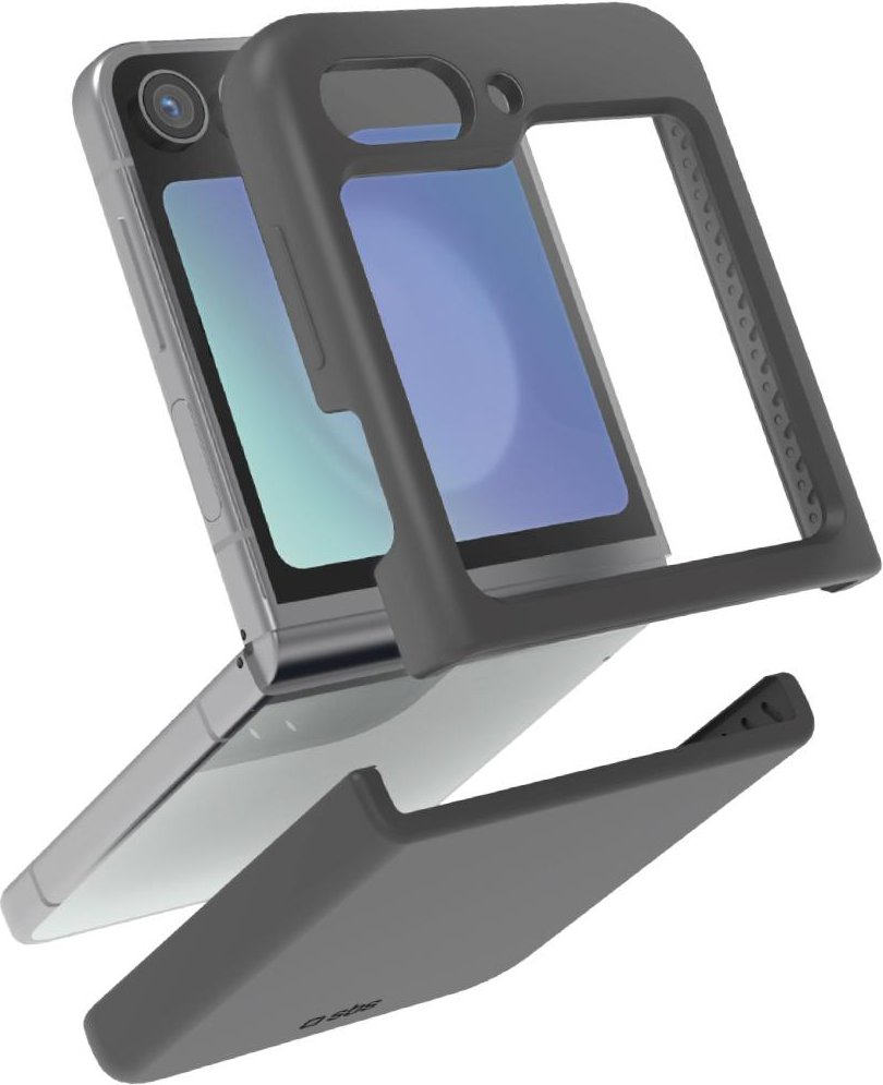 Silikon-Cover mit Innenseite aus Mikrofaser für Samsung Z Flip 6, Schwarz