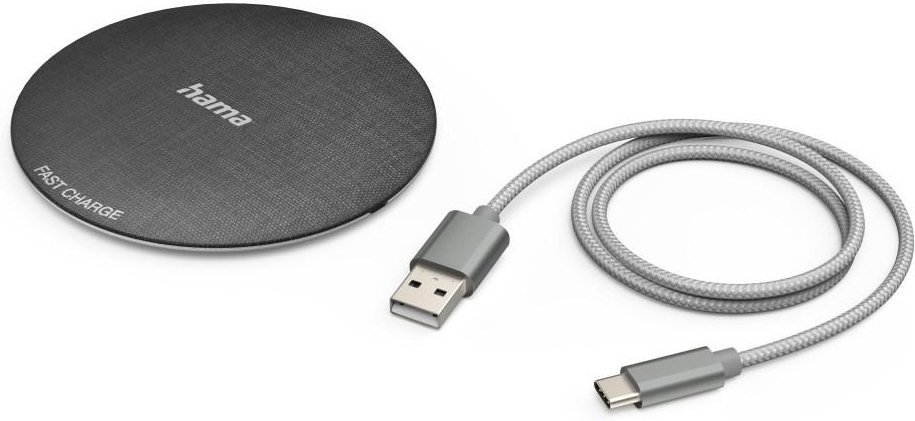 Wireless Charger "QI-FC10 Metal", 10 W, kabelloses Smartphone-Ladepad, SW (00201680)