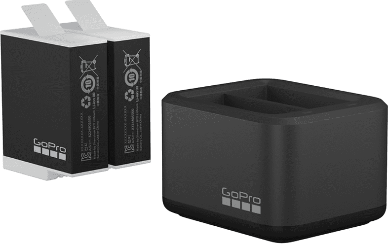 Dual Charger + Ersatzakku-Enduro für HERO9-12 Black