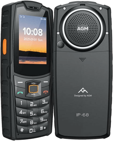 AGM M6, Schwarz, Robustes Tastaturhandy Handy