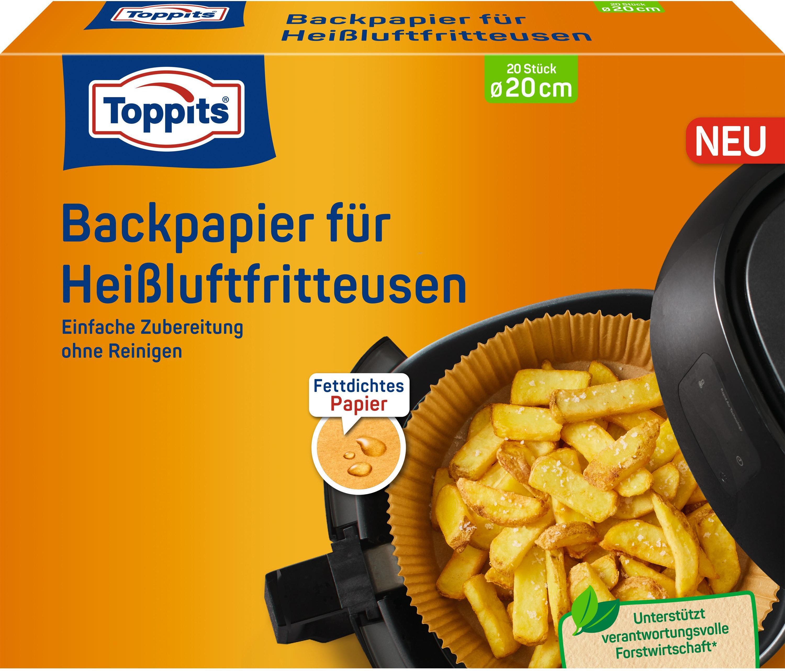 Backpapier für Heißluftfritteusen
