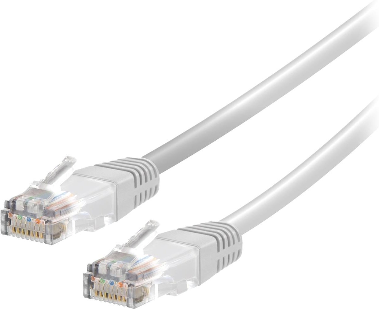 Cat 5e Netzwerkkabel, 0,5m, weiß, RJ45-Stecker