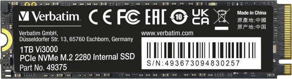 Thumbnail - Vi3000 PCIe NVMe M.2 SSD 1TB, interne Festplatte (49375)