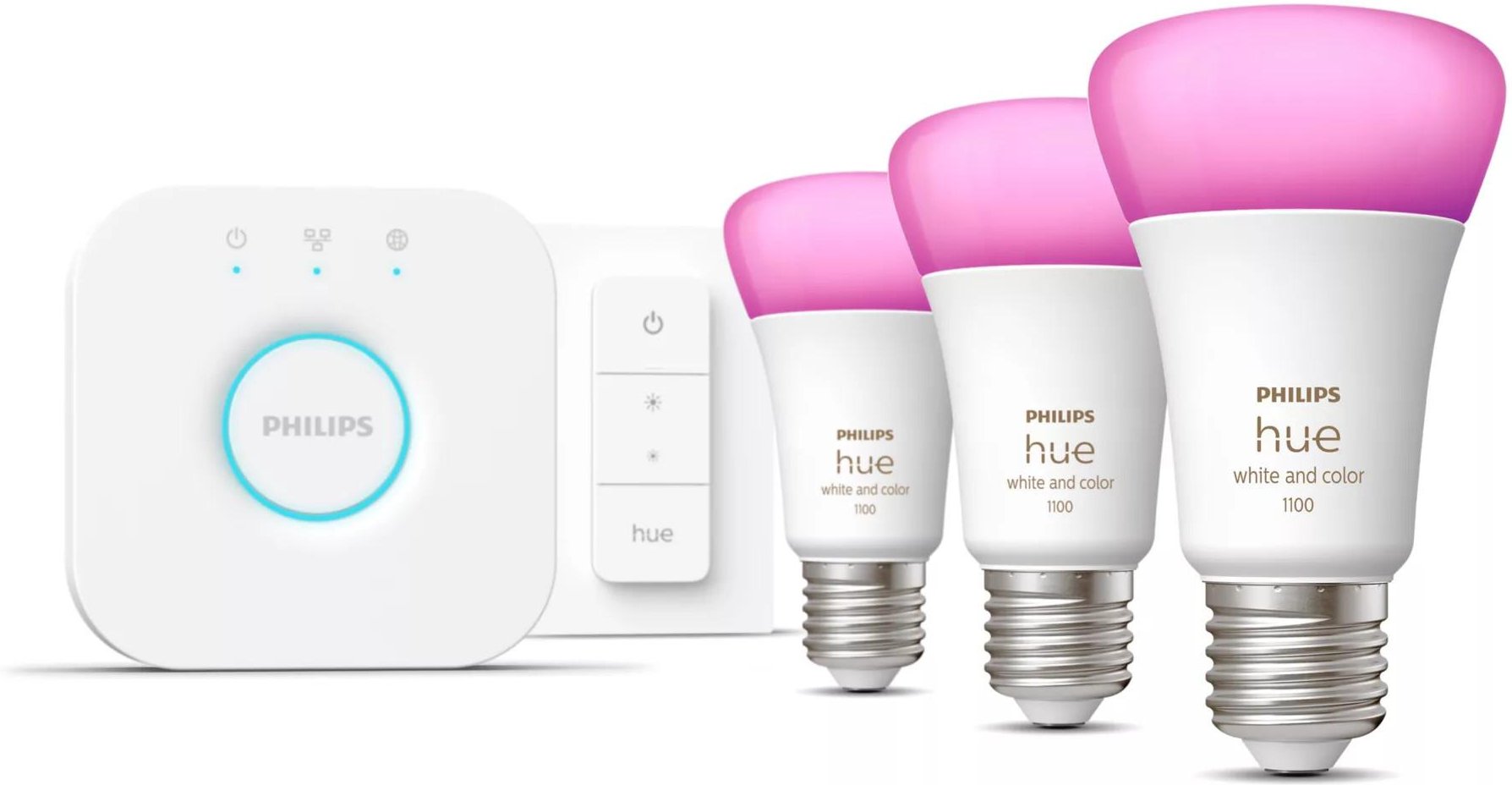 LED-Lampe "White & Color Ambience", E27, 3er Set, inkl. DimmerSwitch (00212607)