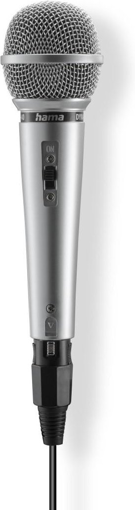 Dynamisches Mikrofon "Jam Star", Klinkenkabel 3m + Adapter, Ein/Aus (00046004)