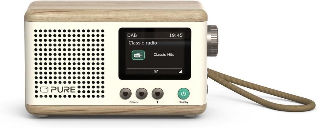 DAB+ Radio Classic Mini baumwoll-weiß/ eiche