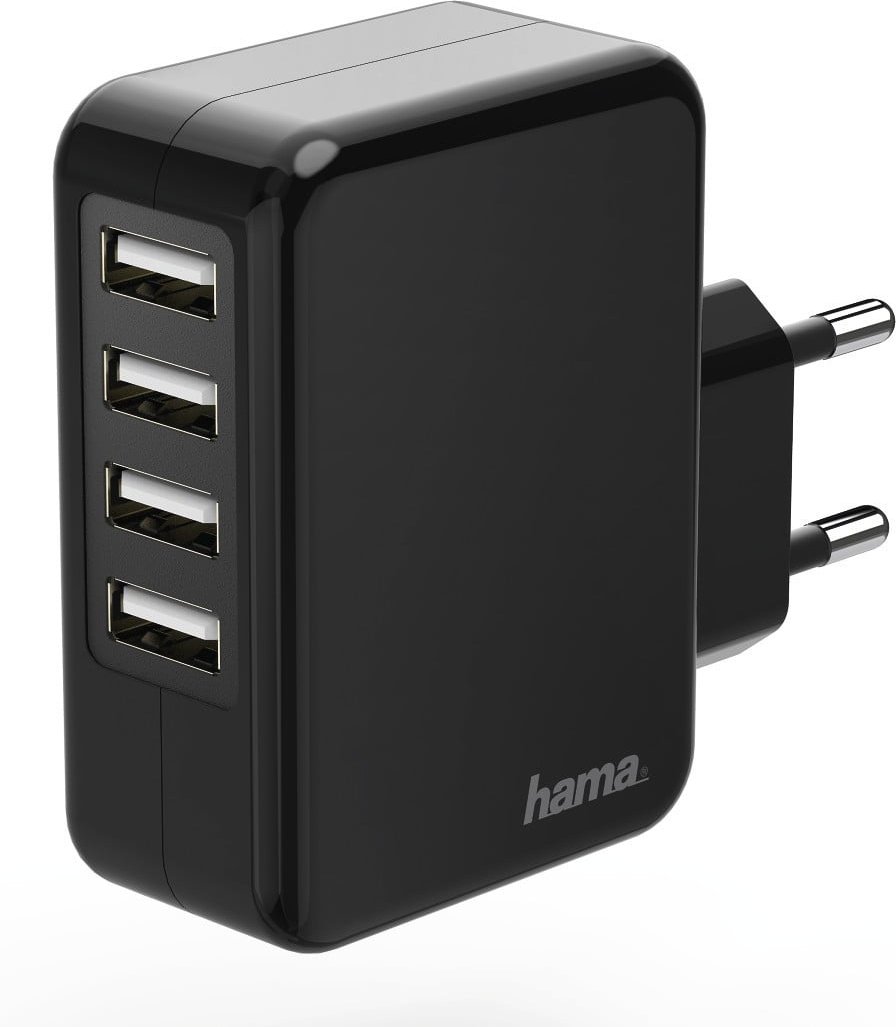 Ladegerät, 4-fach USB, 4.8 A, schwarz (00173676)