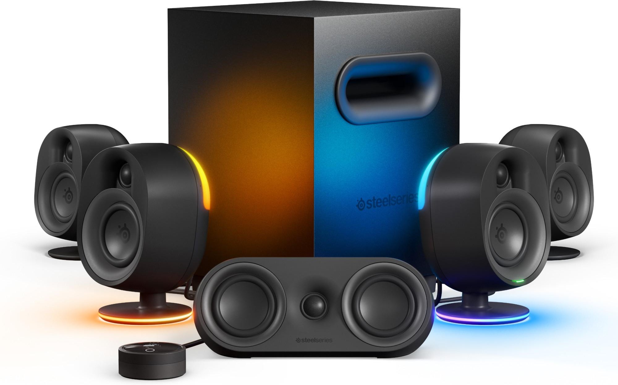 Arena 9, 5.1-Gaming-Lautsprecher, RGB, Schwarz