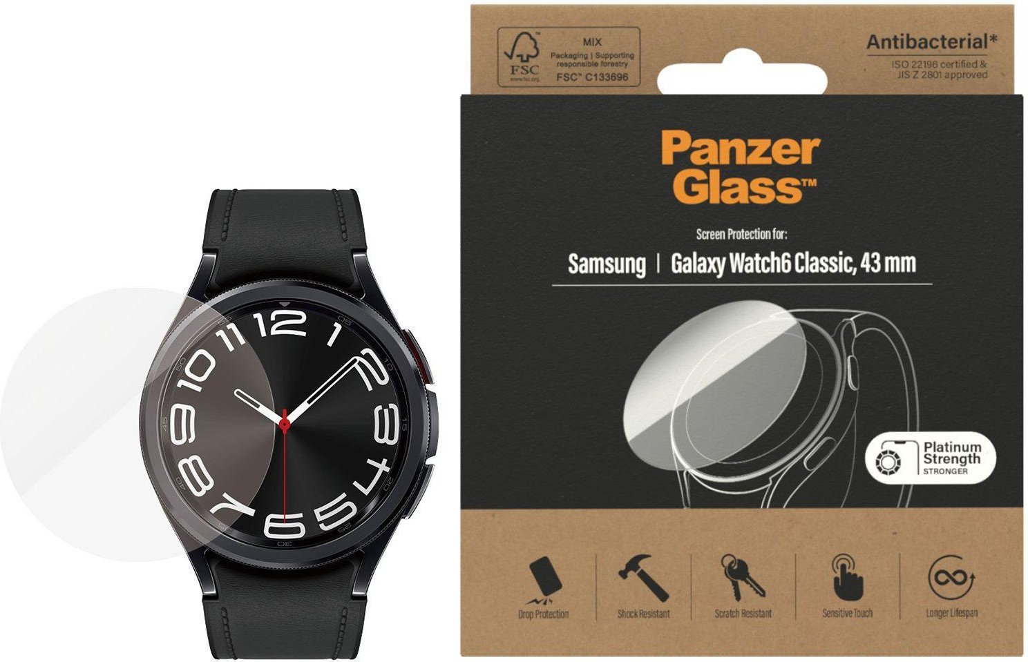 Displayschutz für Samsung Galaxy Watch6 Classic, 43 mm (3685)