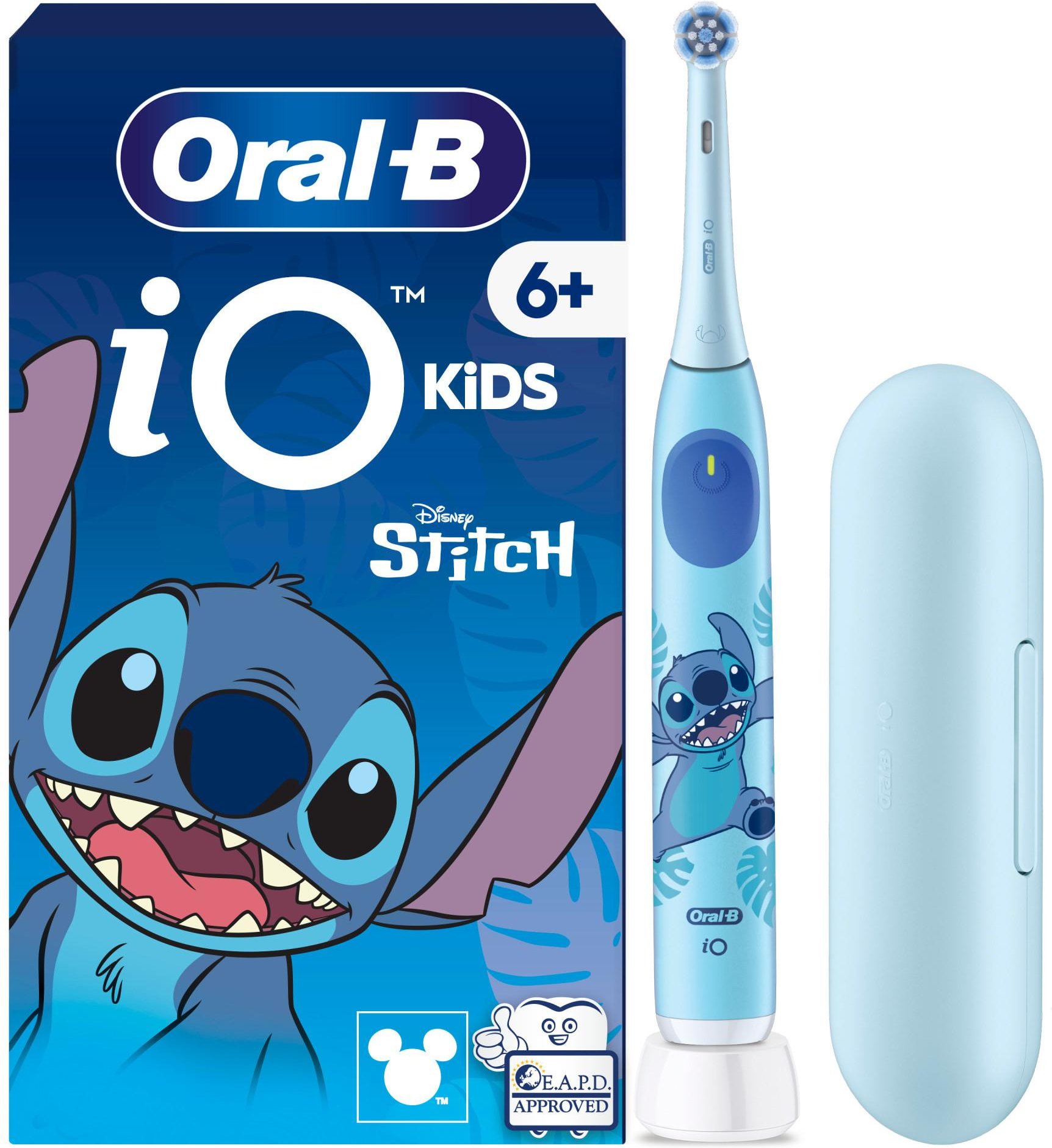 iO Kids 6+ Stitch inkl. 1 Aufsteckbürste, 1 Reise-Etui Zahnbürste
