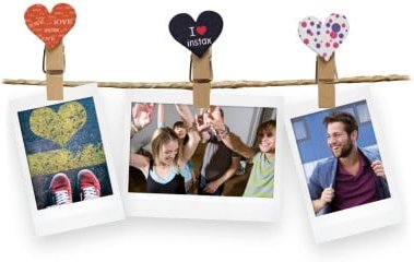 Instax 'Hearts' 10er Set Design-Clips
