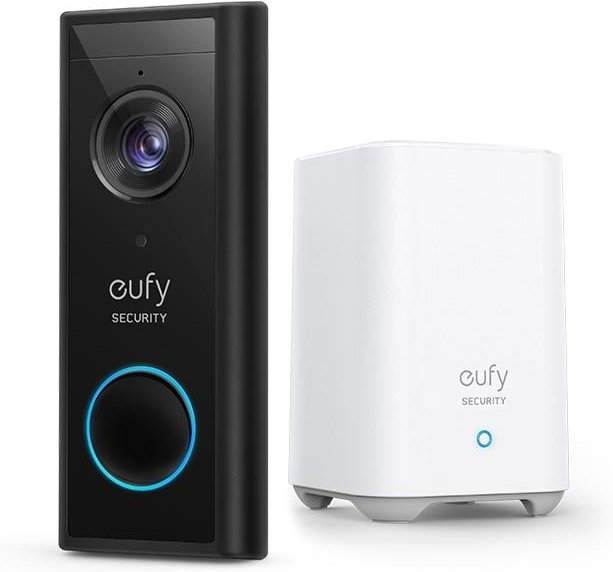 2K Videotürklingel (Akkugeladen) mit Homebase schwarz