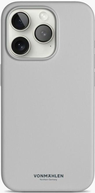 Eco Silicone Case - Schutzhülle aus Silikon, MagSafe kompatibel, für iPhone 15 Pro, Light Gray Handyhülle