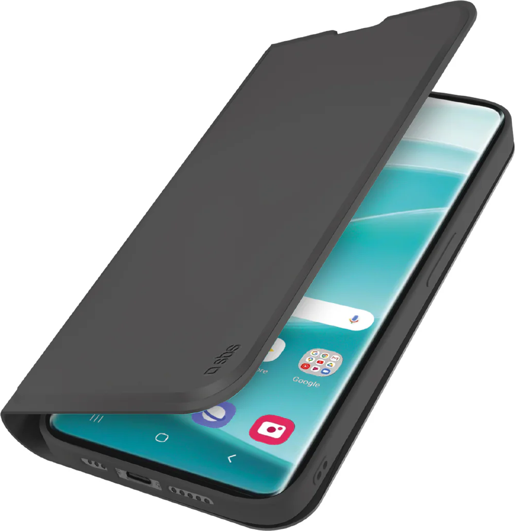 Klapphülle mit Ständer und Soft-Touch-Oberfläche für das Xiaomi Redmi Note 14 Pro+ 5G, Schwarz