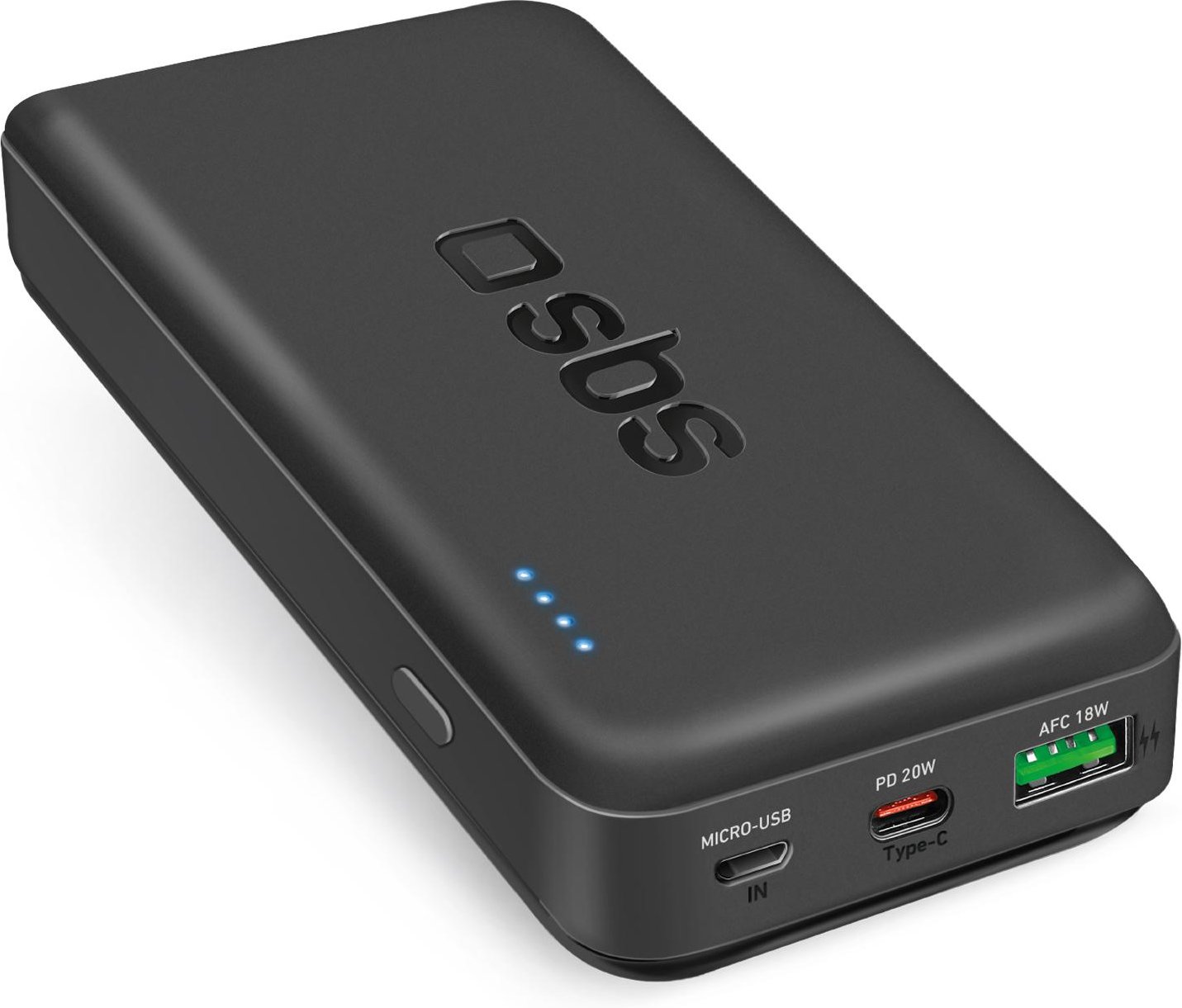 Powerbank mit 20000 mAh und Power Delivery 20W, Schwarz