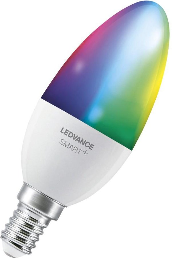Smarte LED-Lampe WiFi, Kerze, 5W ersetzt 40W, E14, RGBW, matt (00217486)
