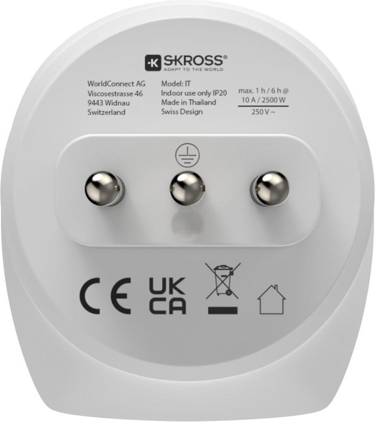 Reiseadapter Typ L, 3-polig, für Italien (00223481)