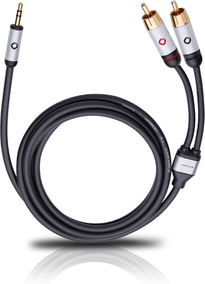 i-Connect-Kabel: 3,5 mm Klinkensteckerauf 2 x Cinch-Stecker 3m