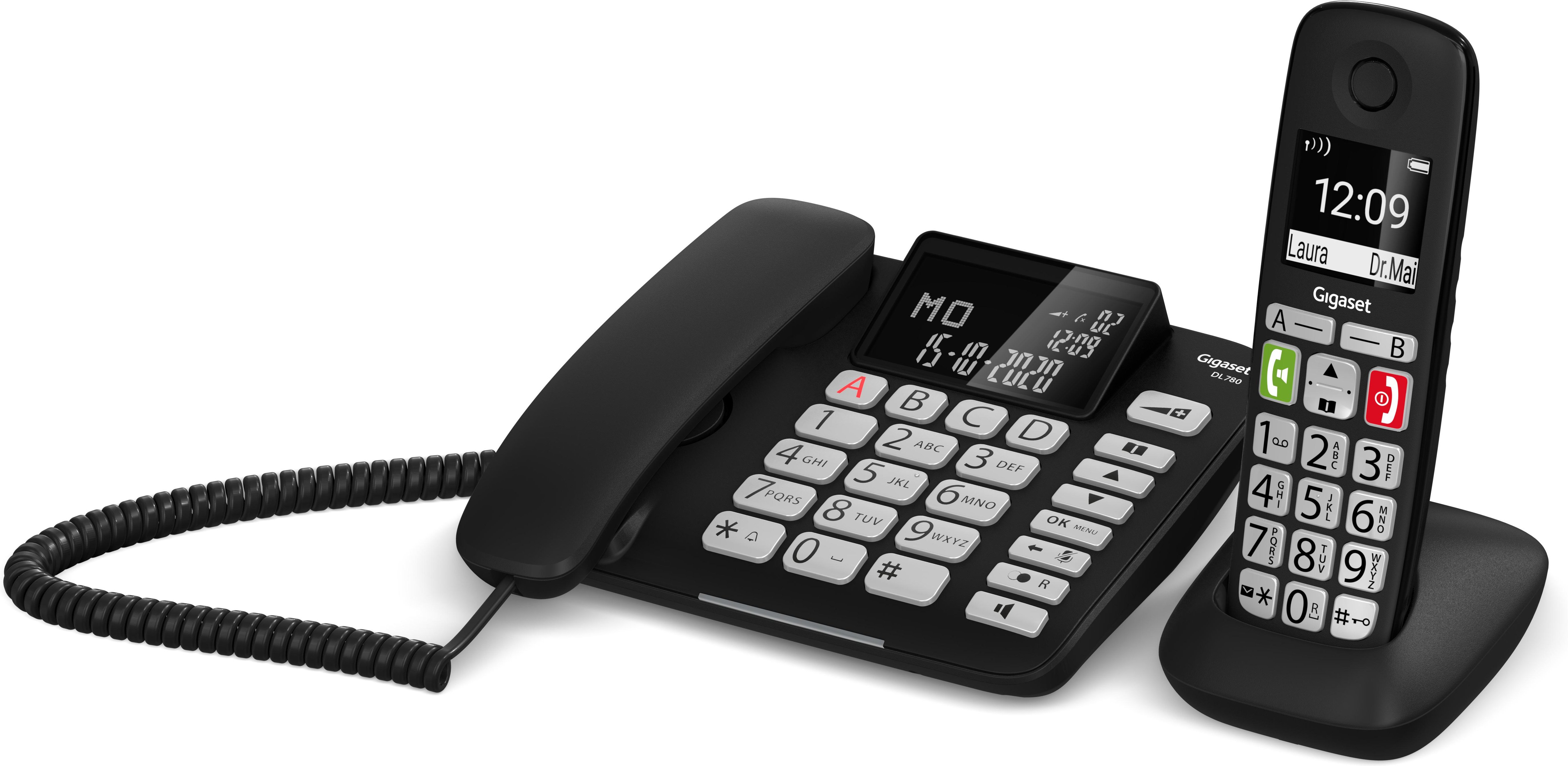 DL780 Plus Schnurgebundenes Telefon mit Mobilteil